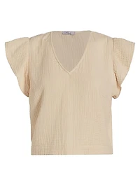 Miley Ruffled V-Neck Top