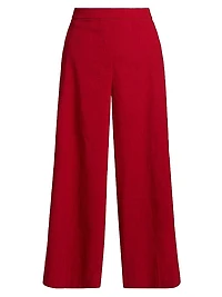 Terena Linen Cropped Wide-Leg Pants