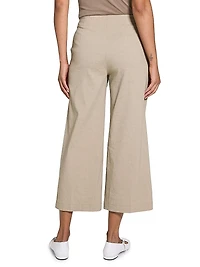 Terena Linen Cropped Wide-Leg Pants