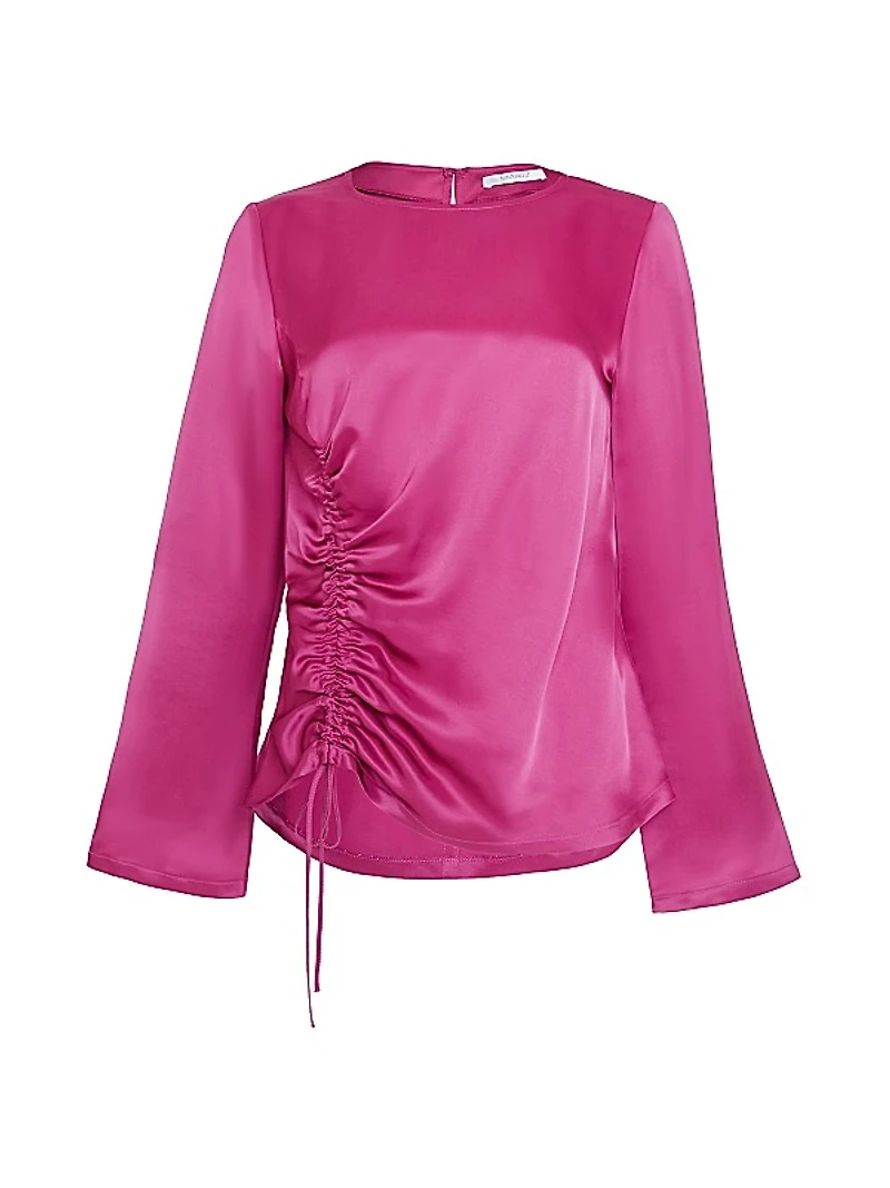 Fabi Satin Ruched Top