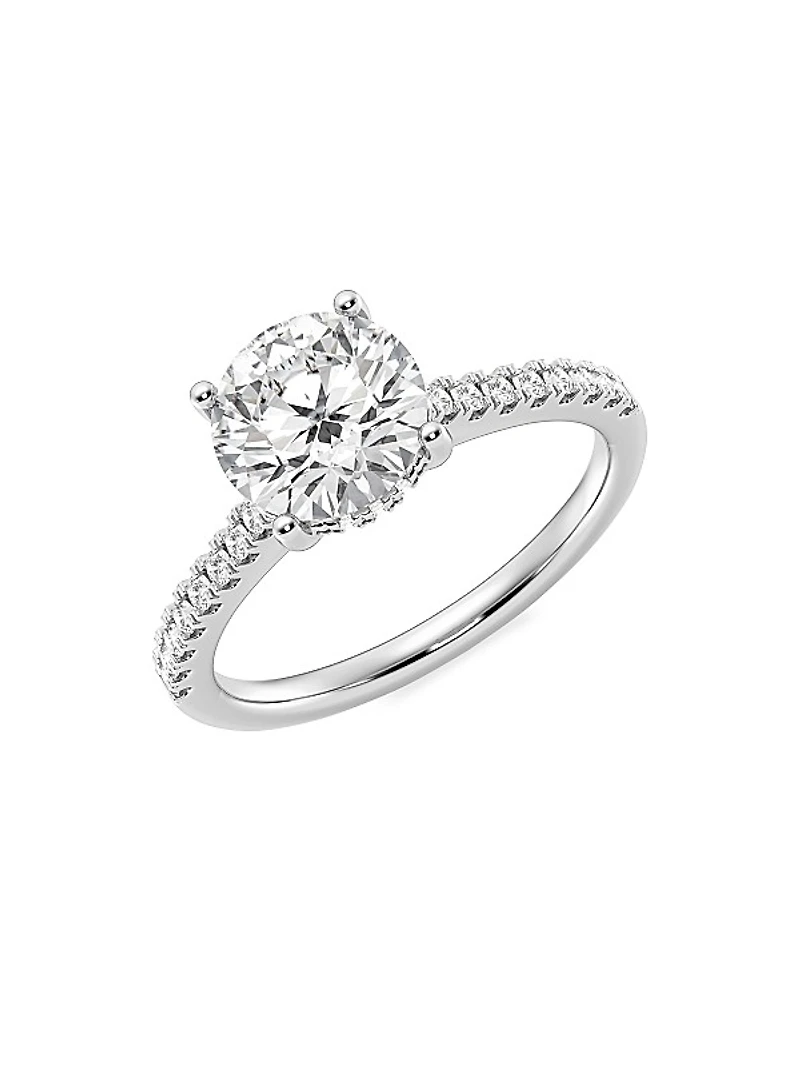 14K White Gold & 2.25 TCW Lab-Grown Diamond Engagement Ring