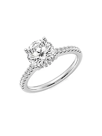 14K White Gold & 2.25 TCW Lab-Grown Diamond Engagement Ring