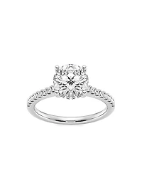 14K White Gold & 2.25 TCW Lab-Grown Diamond Engagement Ring