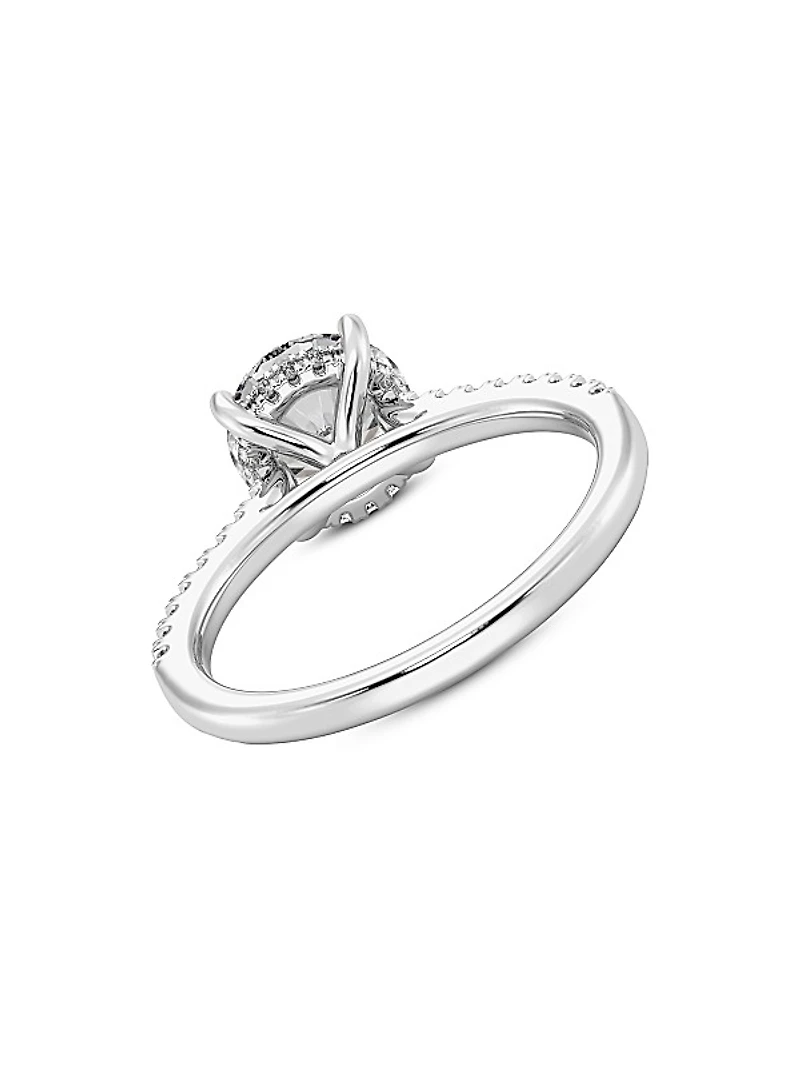 14K White Gold & 2.25 TCW Lab-Grown Diamond Engagement Ring