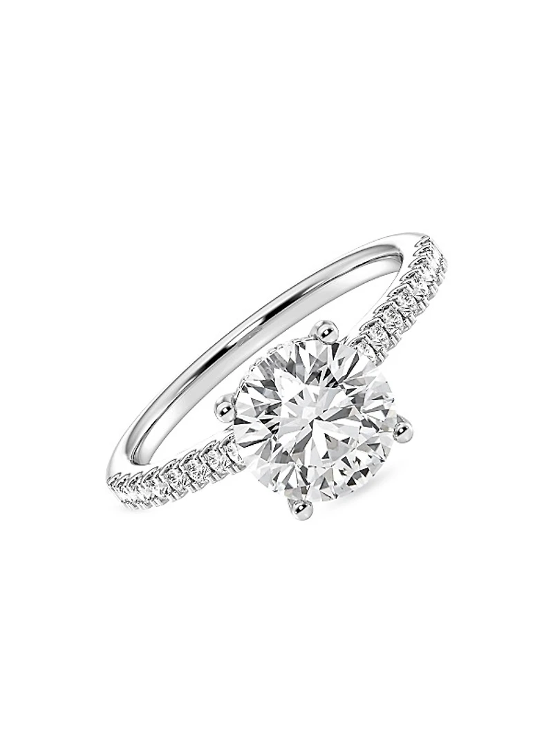 14K White Gold & 2.25 TCW Lab-Grown Diamond Engagement Ring