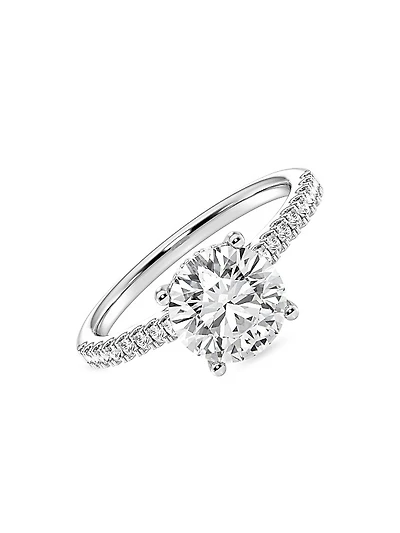 14K White Gold & 2.25 TCW Lab-Grown Diamond Engagement Ring