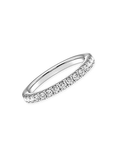 14K White Gold & TCW Lab-Grown Diamond Band