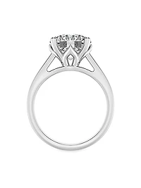 14K White Gold & 4 TCW Lab-Grown Diamond Solitaire Engagement Ring