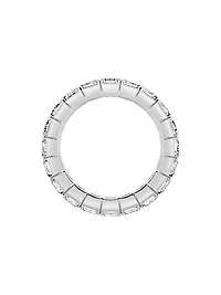 14K White Gold & 8 TCW Emerald-Cut Lab-Grown Diamond Eternity Band