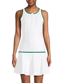 Lace Button-Front Tennis Dress