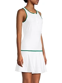 Lace Button-Front Tennis Dress