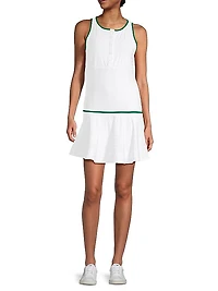 Lace Button-Front Tennis Dress