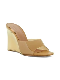 Lupita Glass Wedge Sandals
