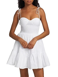 Landry Smocked Bustier Minidress