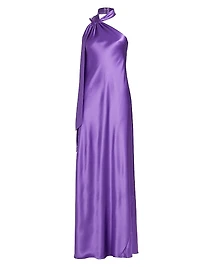 Ushuaia Satin Tieneck Gown