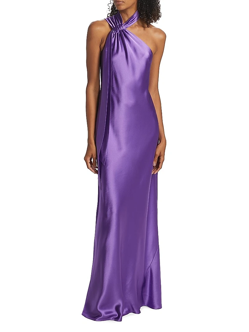 Ushuaia Satin Tieneck Gown