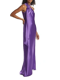 Ushuaia Satin Tieneck Gown