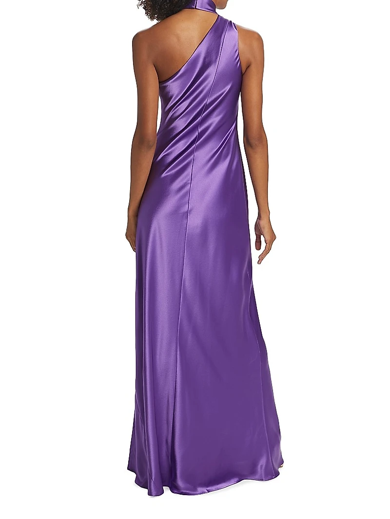 Ushuaia Satin Tieneck Gown