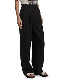 Carrie Pleated-Front Pants