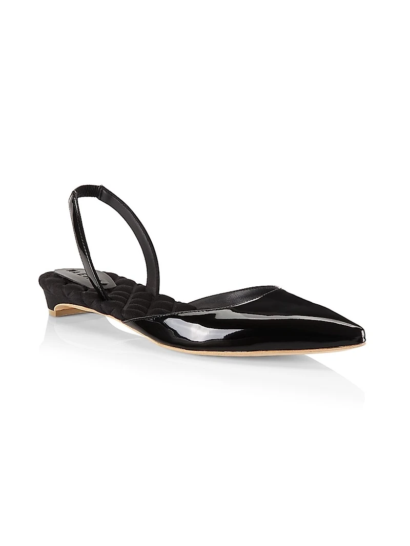 Jackie Vegan Patent Leather Slingback Flats