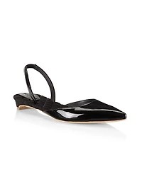 Jackie Vegan Patent Leather Slingback Flats