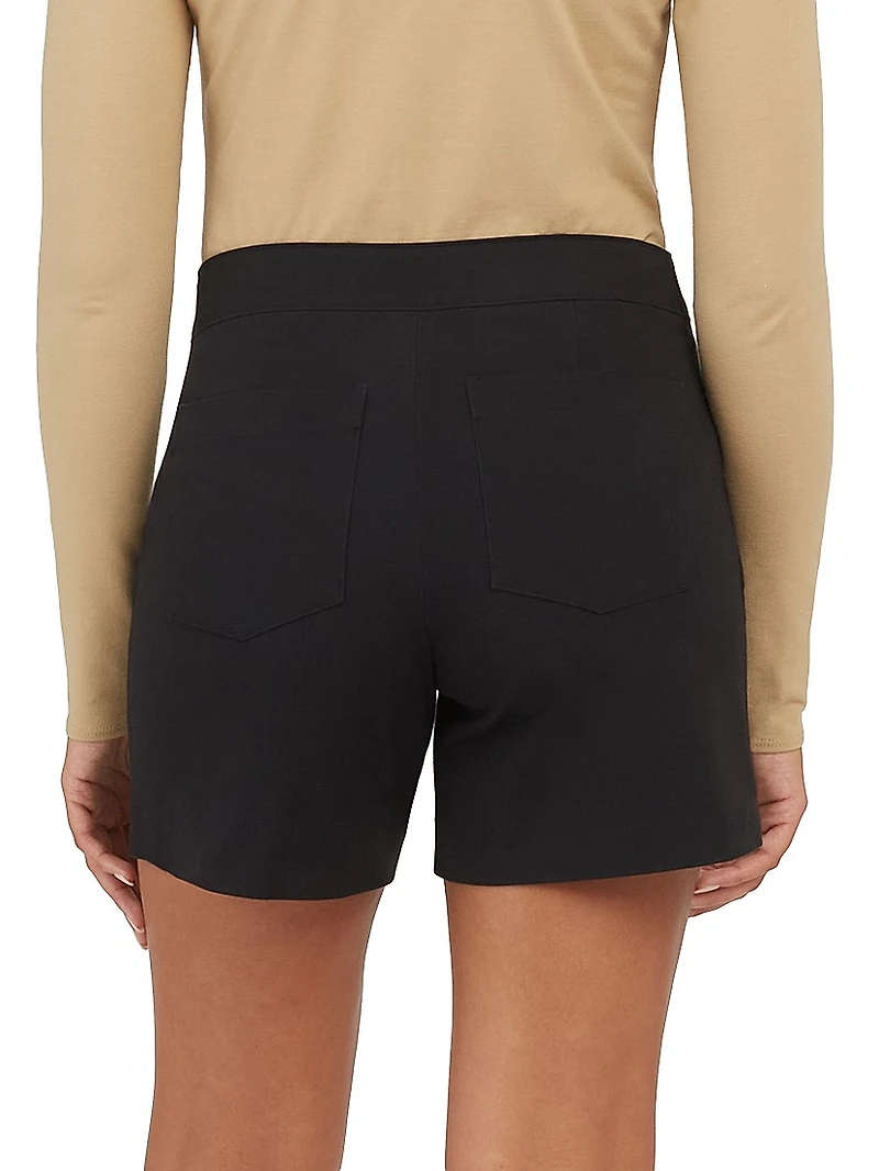 Polished Stretch-Cotton Shorts