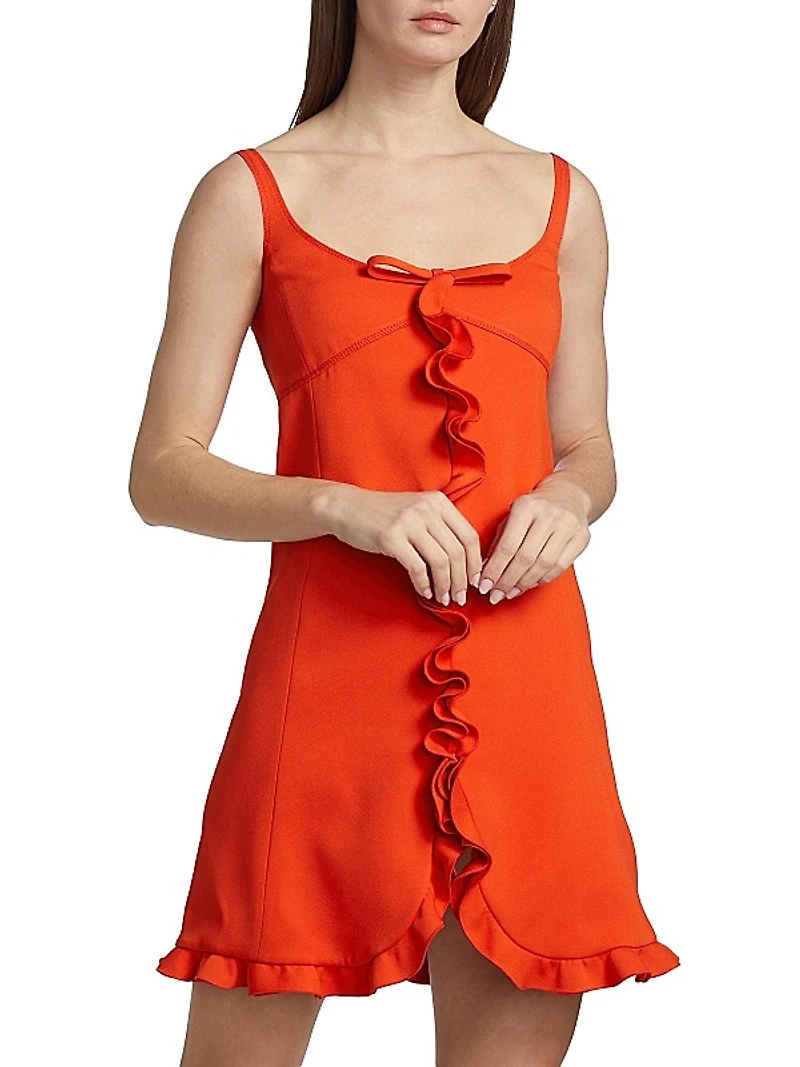 Bow Ruffle Minidress