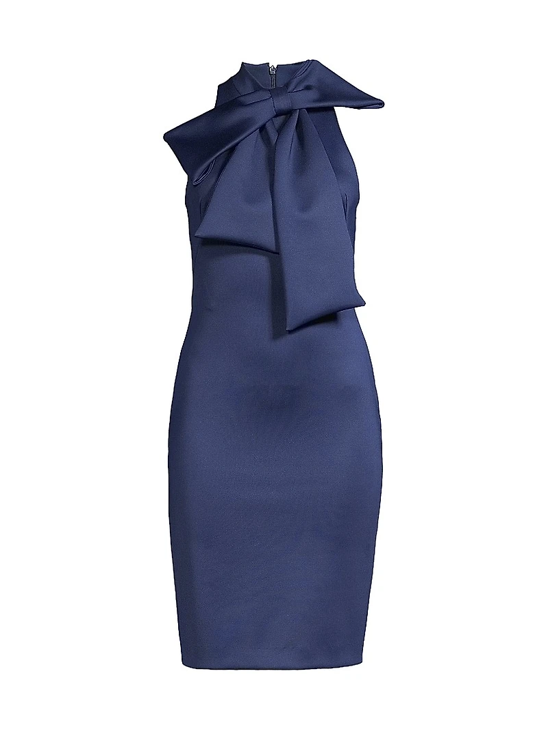 Von Bow-Neck Sheath Dress