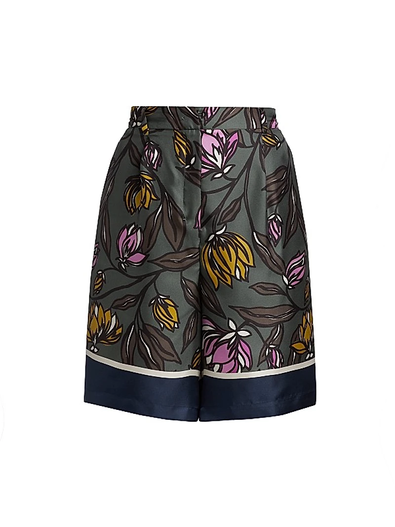 Times Floral Wide-Leg Shorts