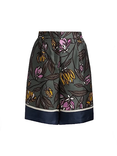 Times Floral Wide-Leg Shorts
