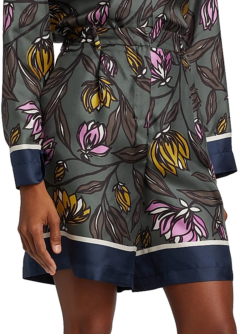 Times Floral Wide-Leg Shorts