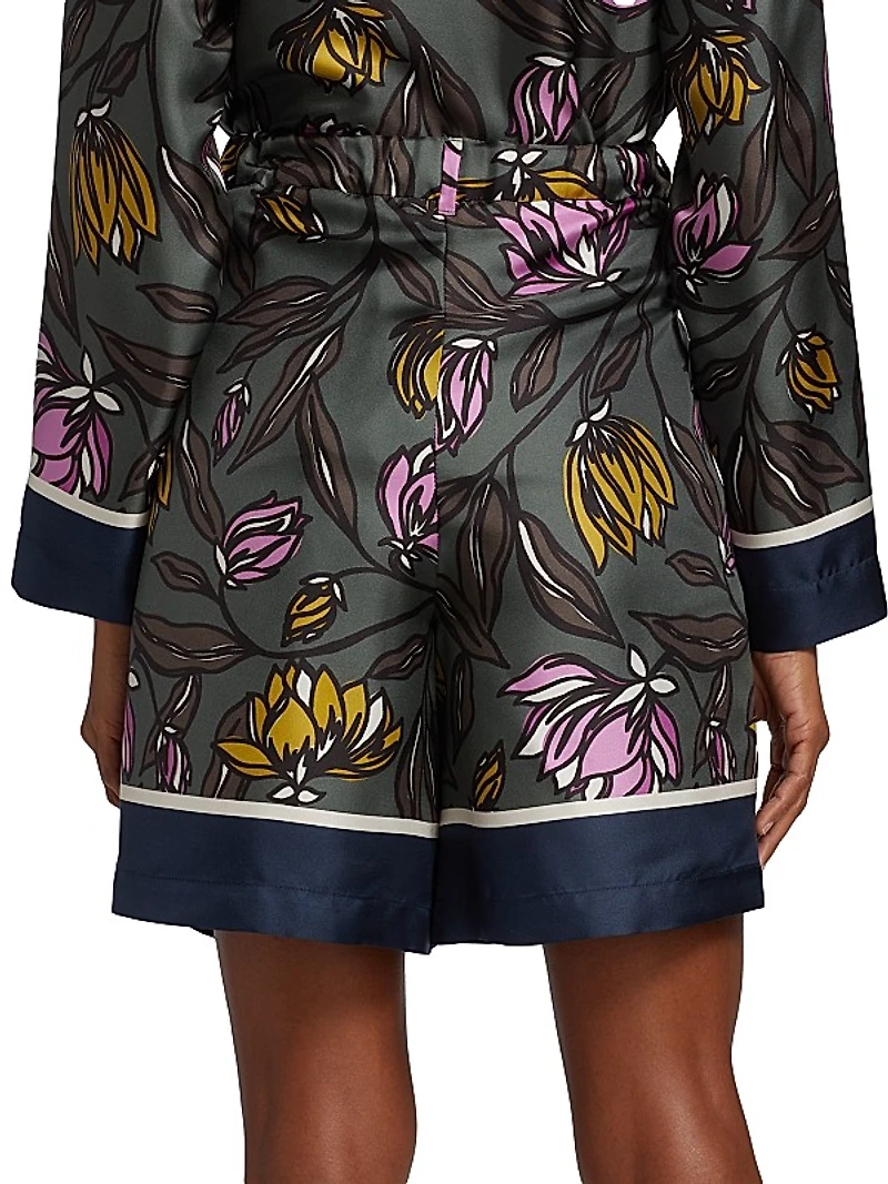 Times Floral Wide-Leg Shorts