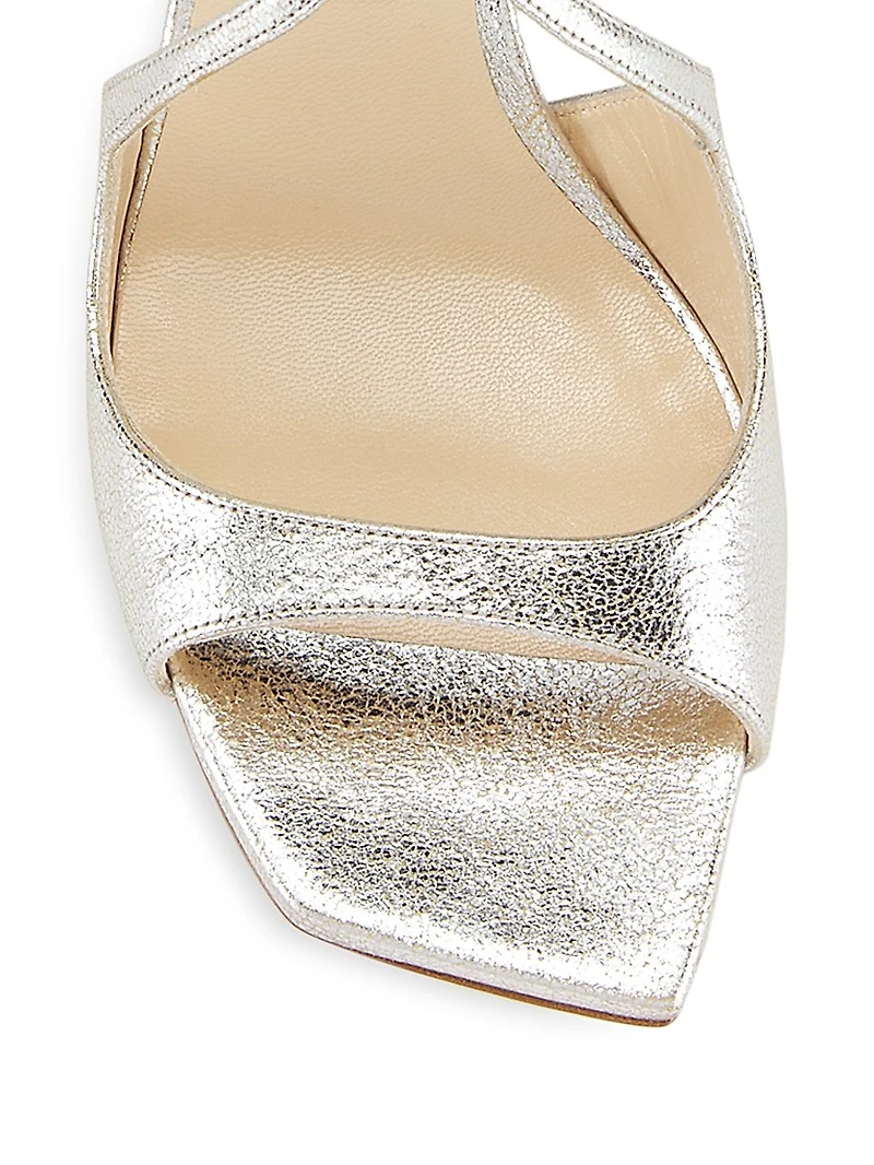 Azia 75MM Glitter Leather Sandals