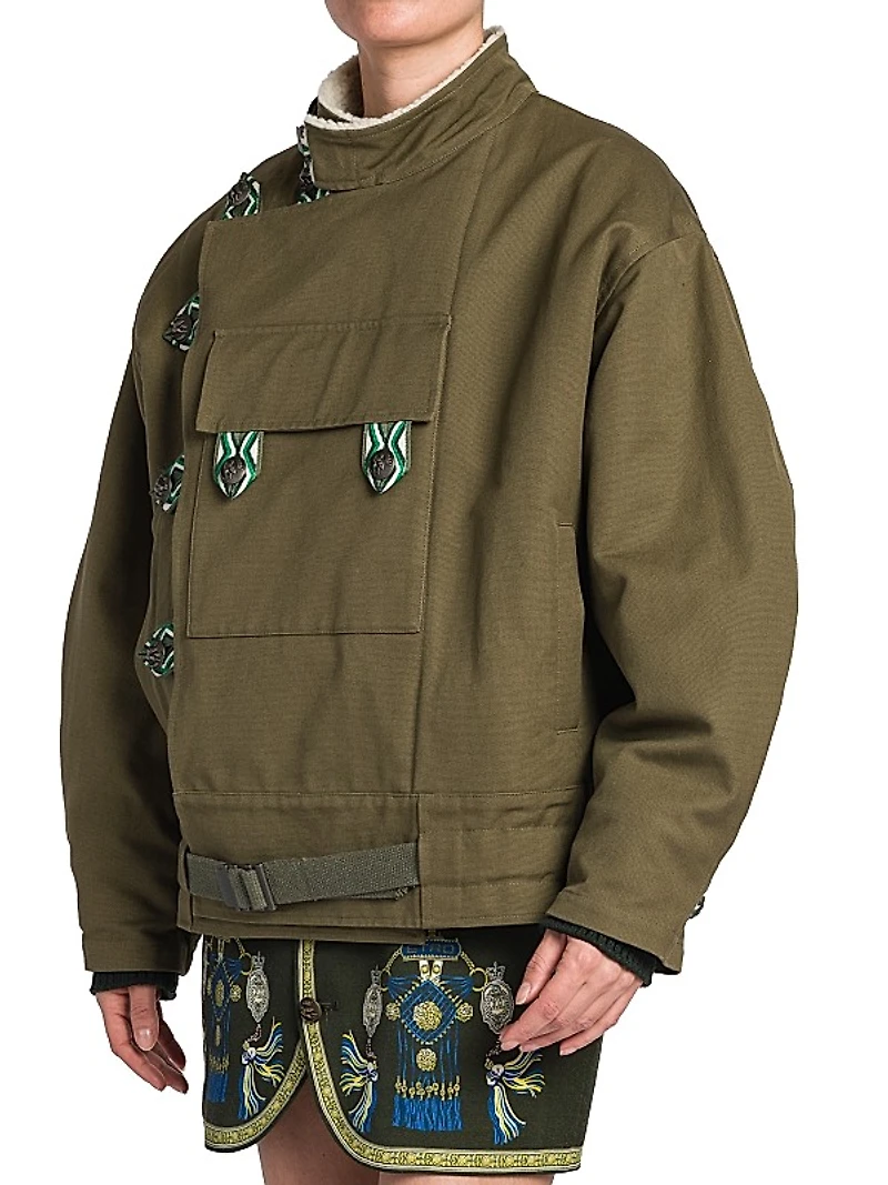 Faux Fur Collar Jacket