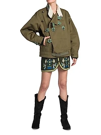 Faux Fur Collar Jacket