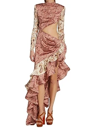 Nadia Asymmetric Cut-Out Gown