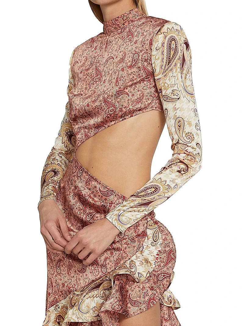 Nadia Asymmetric Cut-Out Gown