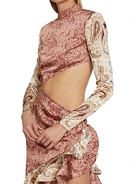 Nadia Asymmetric Cut-Out Gown