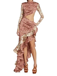 Nadia Asymmetric Cut-Out Gown