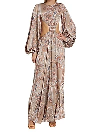 Noelle Paisley Cut-Out Gown