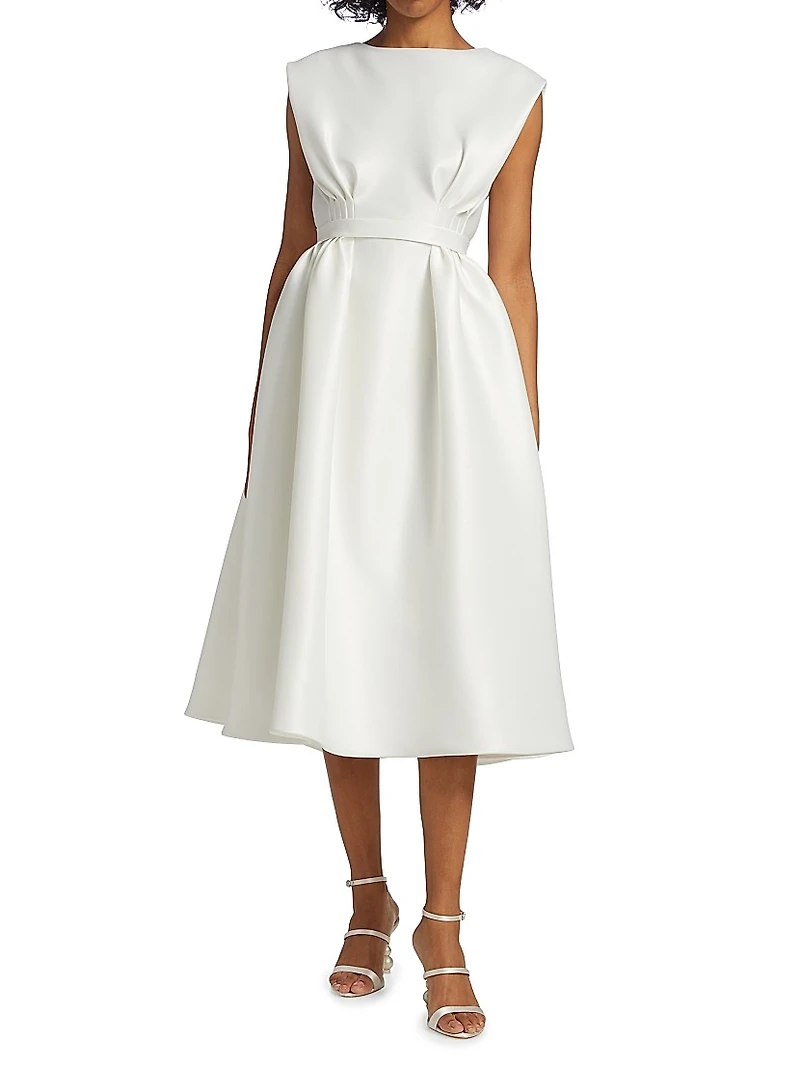 Mikado A-Line Midi-Dress