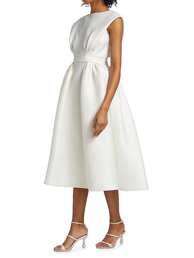 Mikado A-Line Midi-Dress