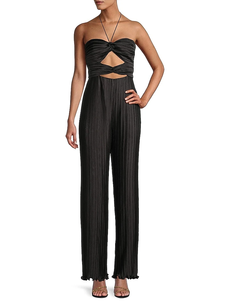 Miriam Cut-Out Pleated Jumpsuit