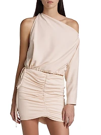 Center Ruched Miniskirt
