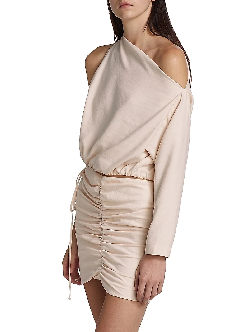 Center Ruched Miniskirt