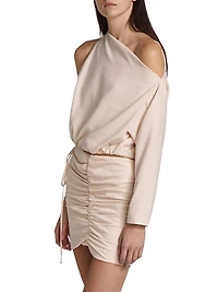 Center Ruched Miniskirt