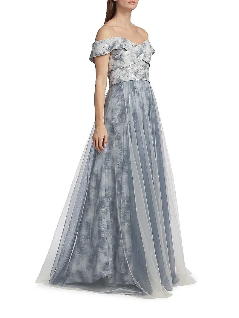 Tulle Off-The-Shoulder Gown