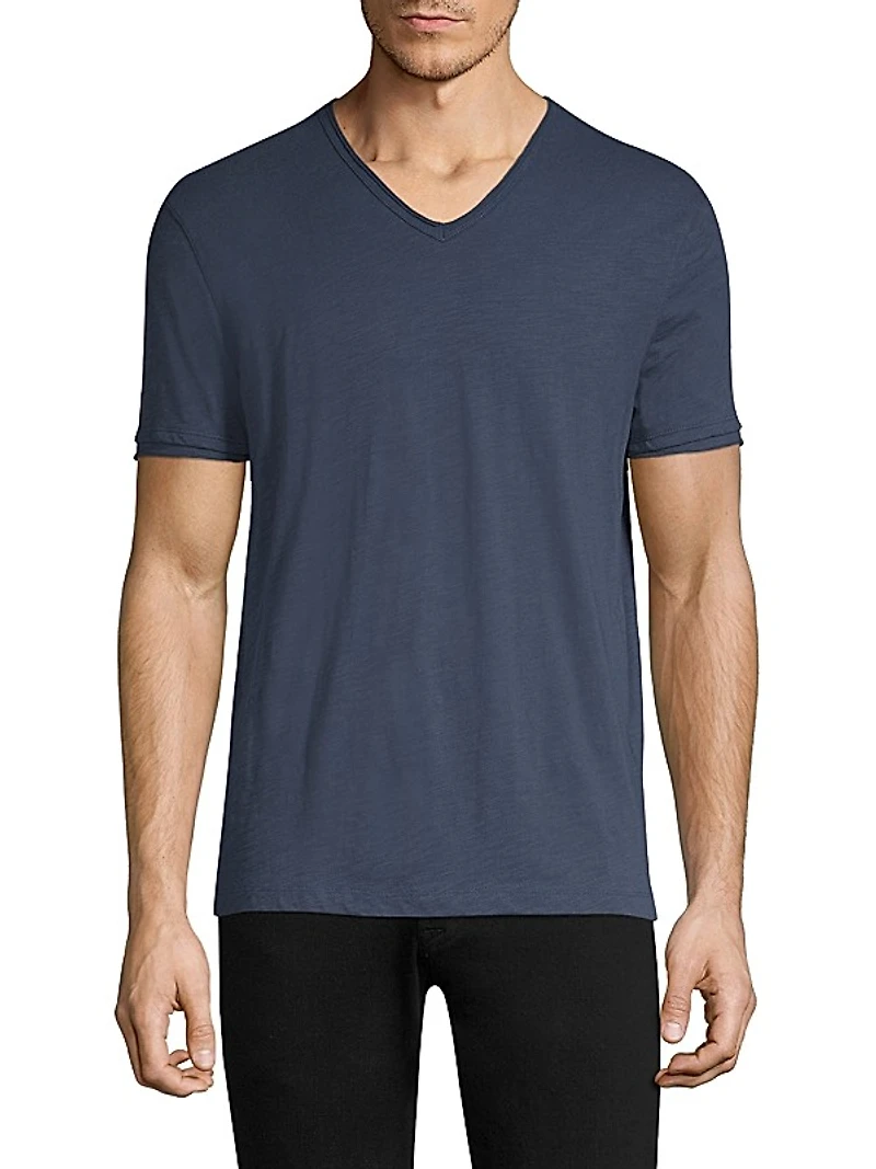 Raw-Edged Cotton T-Shirt