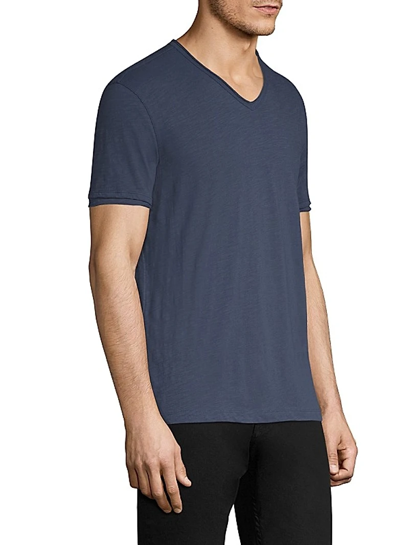 Raw-Edged Cotton T-Shirt