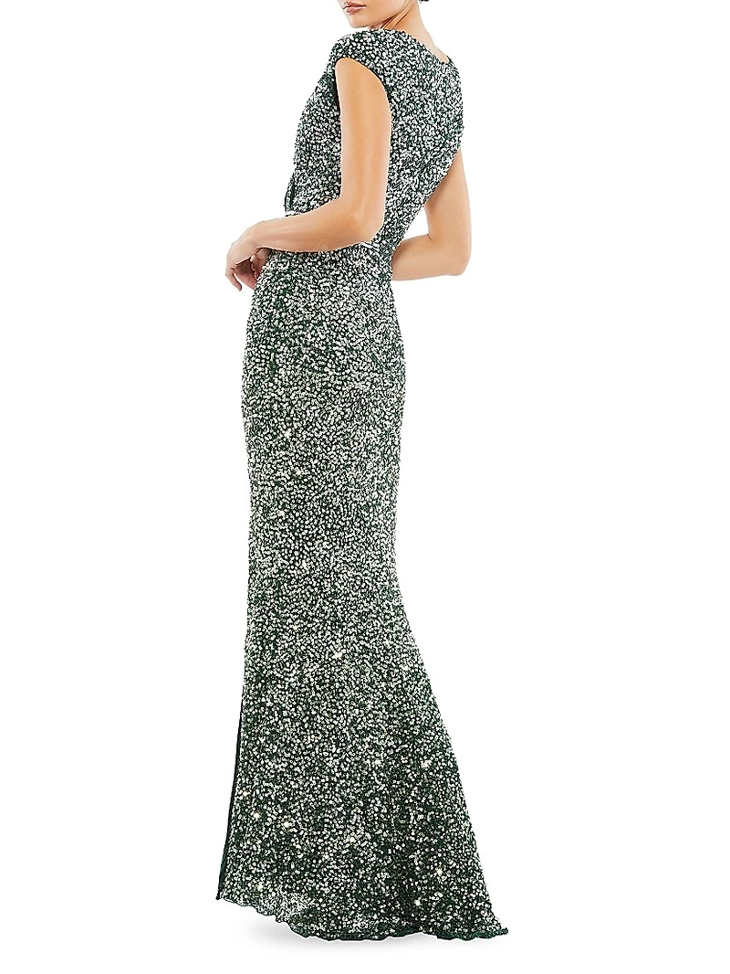 Evening Sequin A-Line Gown